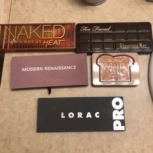 5 Eyeshadow Palettes. Very lightly used.